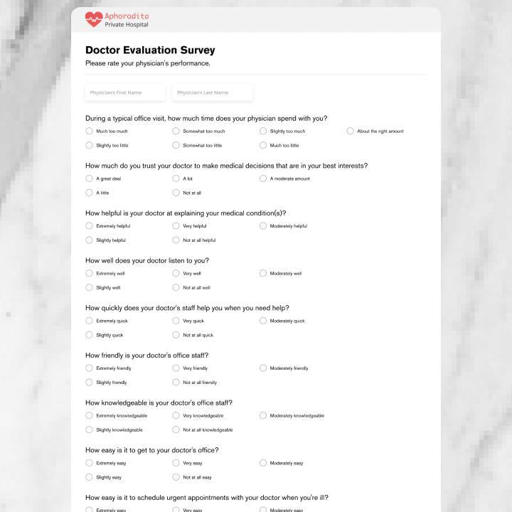 Doctor Evaluation Survey