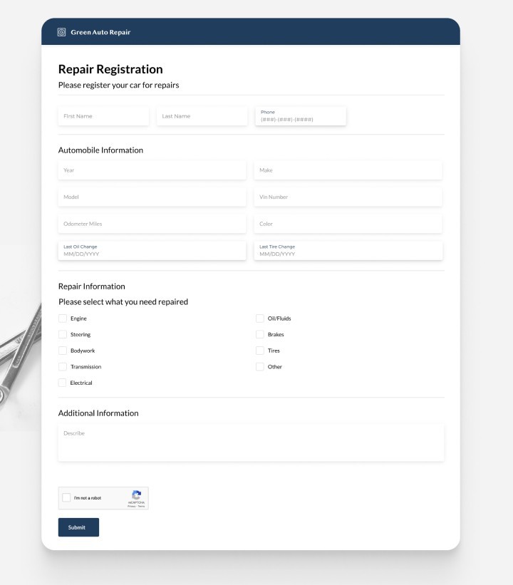 Repair Request Form