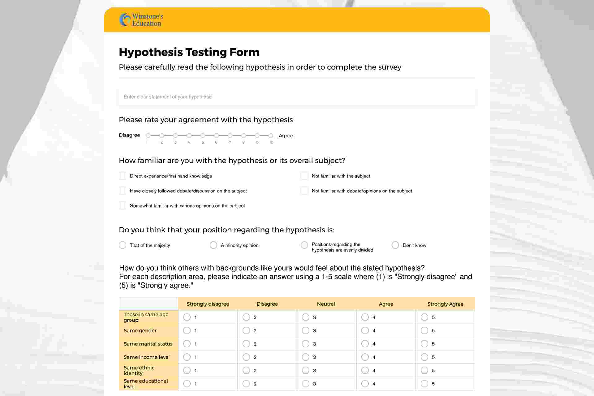 Form cover