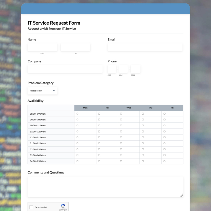 IT Service Request Form