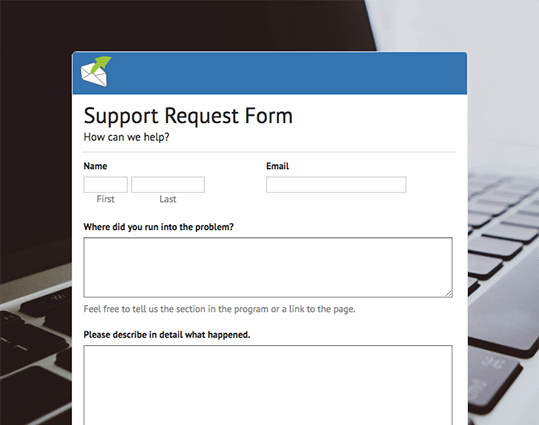 Support Request Form