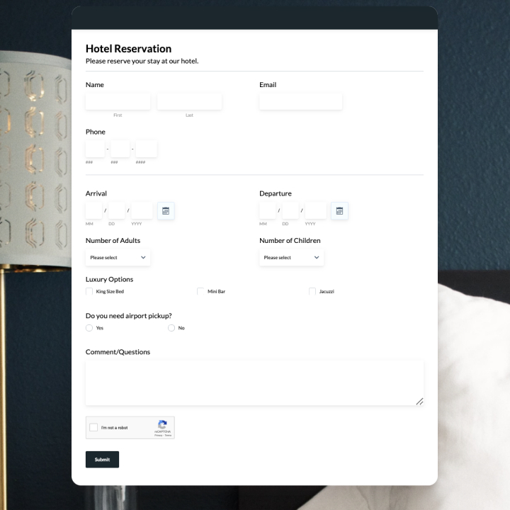 Hotel Reservation Template