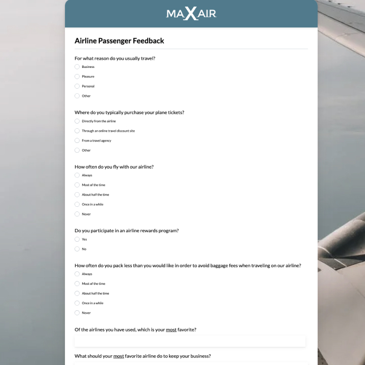 Airline Feedback Form
