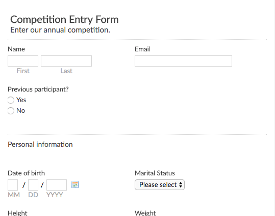 Competition Entry Form
