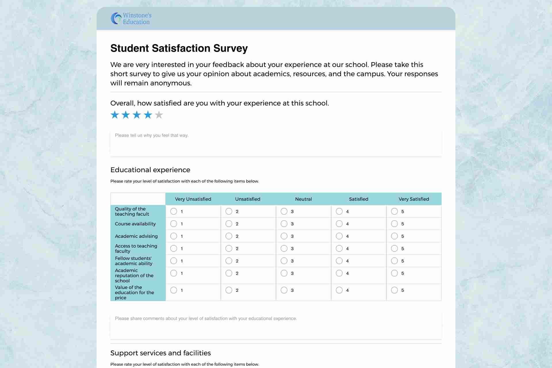 Student Satisfaction Survey