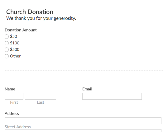 Church Donation Template