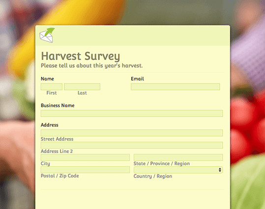 Harvest Survey