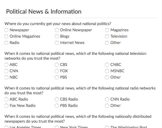 Political News Survey