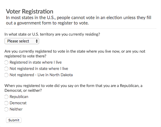 Voter Registration Survey