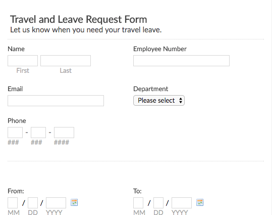 Employee Vacation Tracking Template