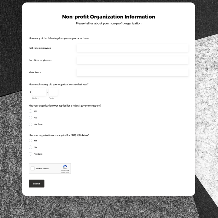 Nonprofit Organization Survey