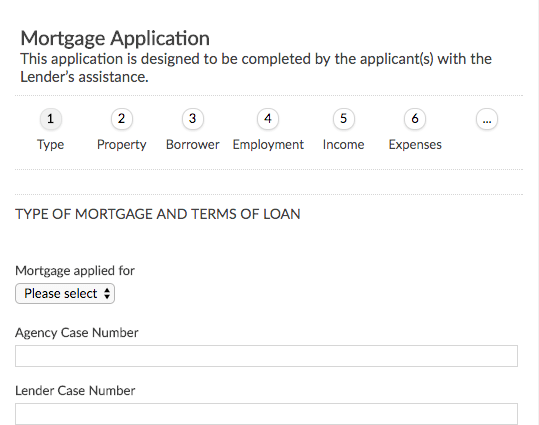 Mortgage Application Form