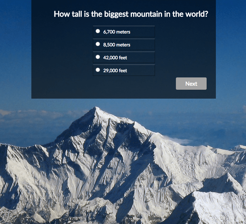 Geography Knowledge Online Test Example