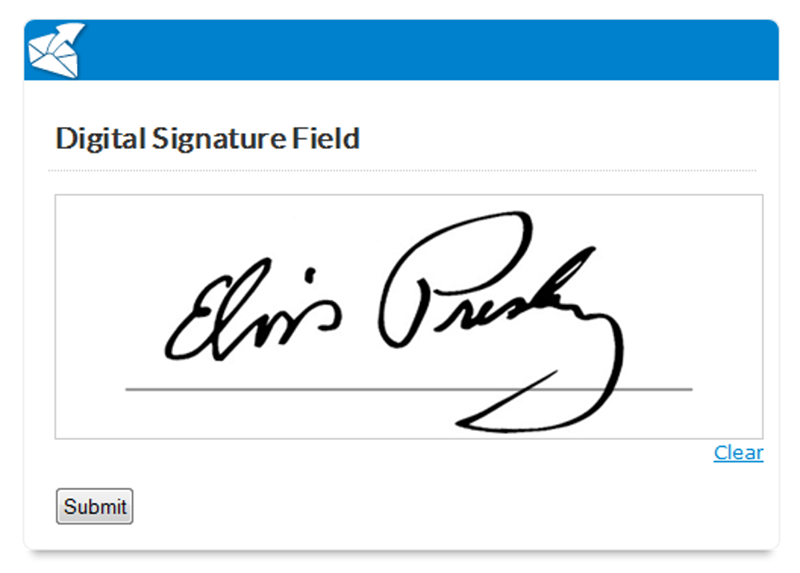 Online Form with Signature Field