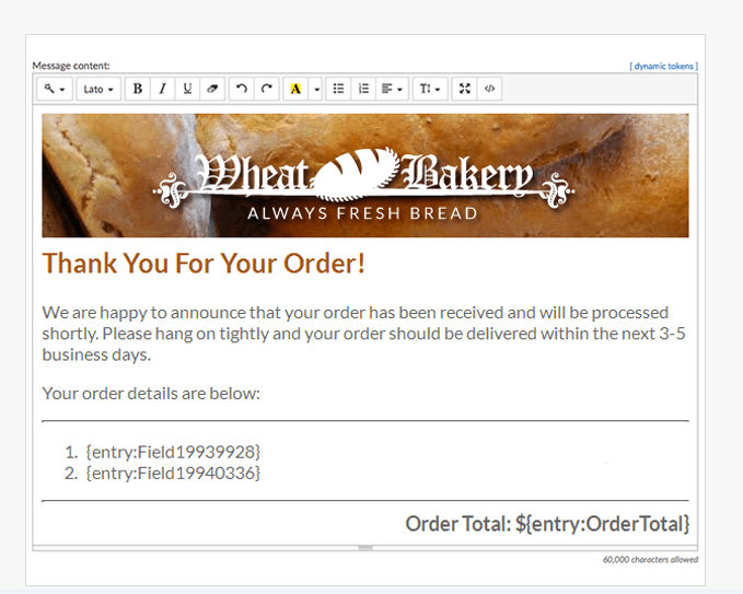 form attributes autoresponder