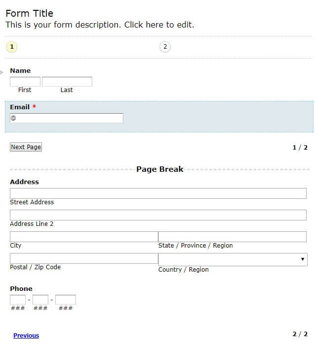 break down long forms
