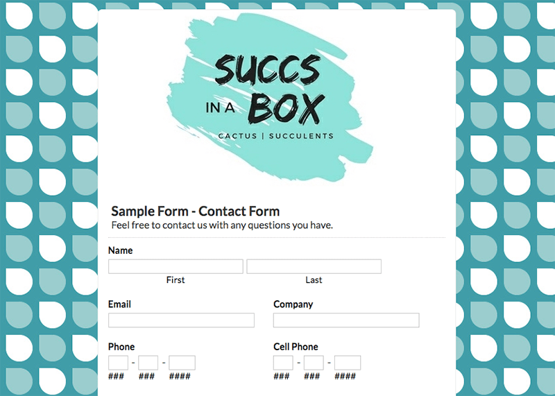 contact form to get email subscribers