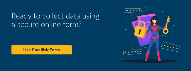 secure data with EmailMeForm cta