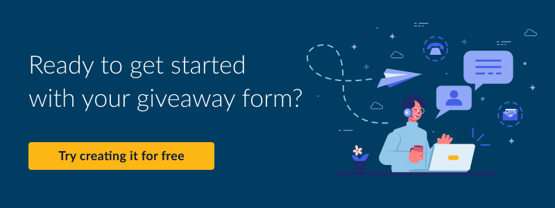 entry forms for giveaway contest cta