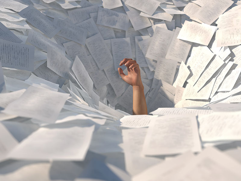 drowning in paperwork go paperless system
