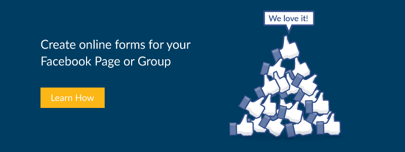 online forms for Facebook Page and Facebook Group
