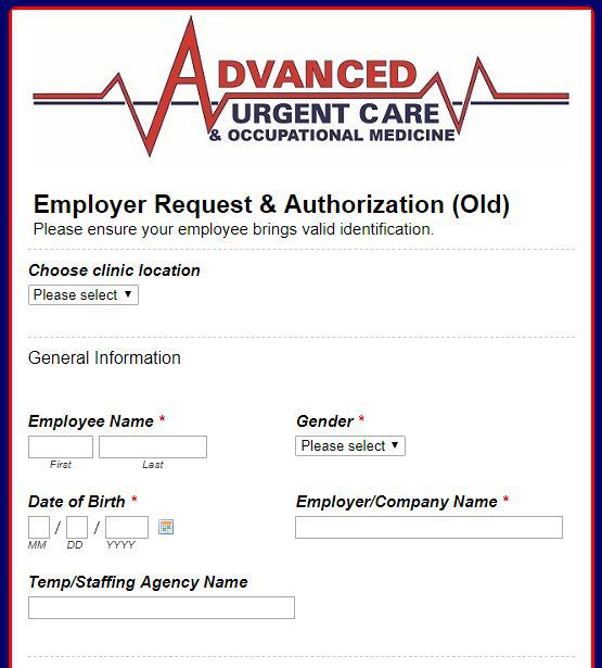 medical authorization form human resources