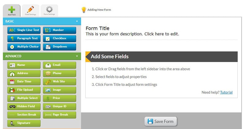 nps survey maker fields