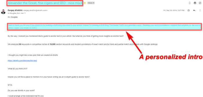 email outreach intro