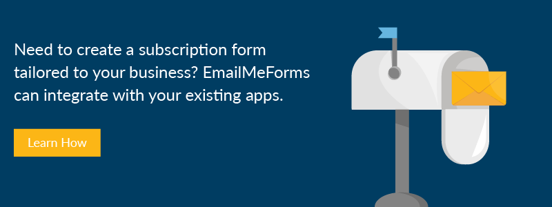 newsletter subscription form