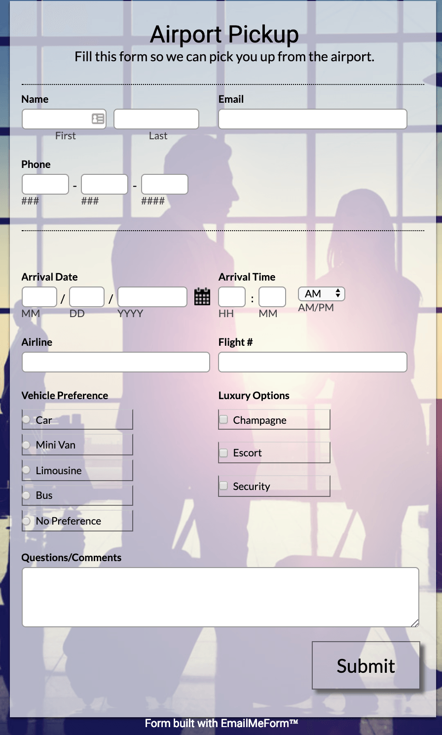 service request form