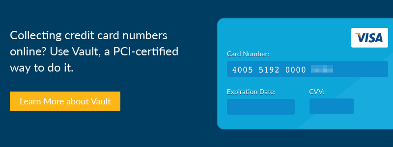 collect credit card data
