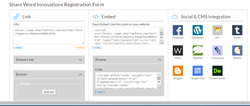 webform integration