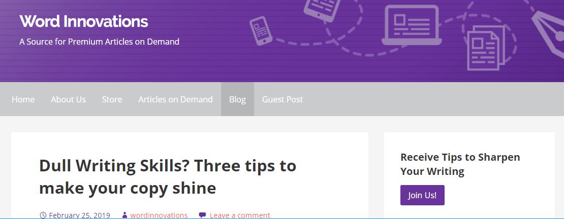 wordpress blog forms